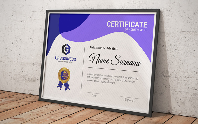 Download Шаблон сертификата "Completion Certificate Template" / Completion Certificate Template - Шаблон сертификата на тему графика achievement,appreciation,award,diploma,completion,acknowledgement,landscape,eyelash,nail,extension,modern,luxury,vertical,professional,training,red,blue,gold,green,yellowundefined