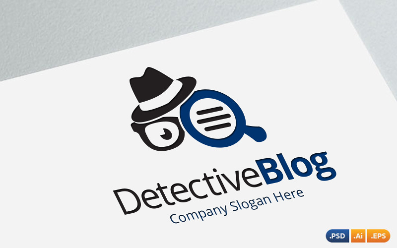 Detektiv blogg logotyp mall