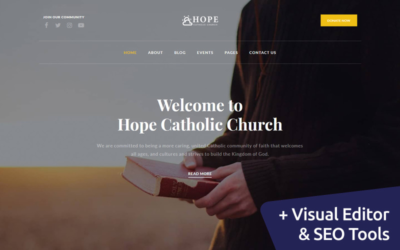 Hoffnung - katholische Kirche Moto CMS 3 Vorlage