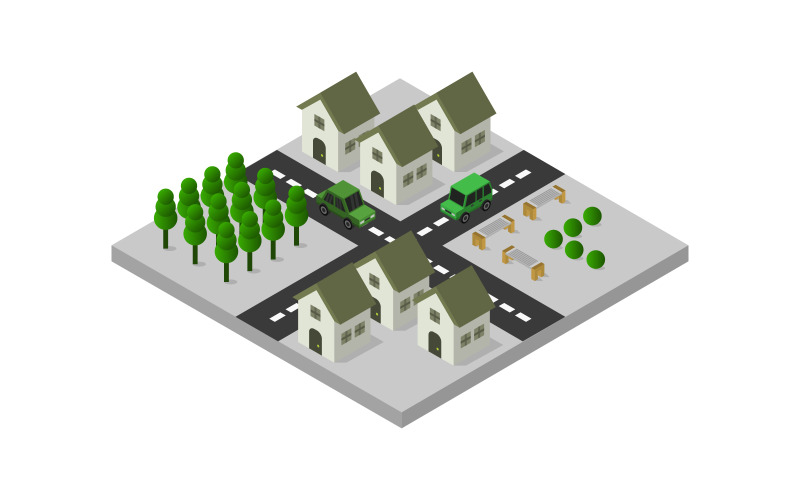 Download Vector "Isometric city on a white background - Vector Image" / Isometric city on a white background - Vector Image - Vector на тему графика illustration,urban,transport,vector,modern,isolated,concept,city,district,downtown,isometric,landscape,creative,building,megalopolis,environment,business,set,architecture,map