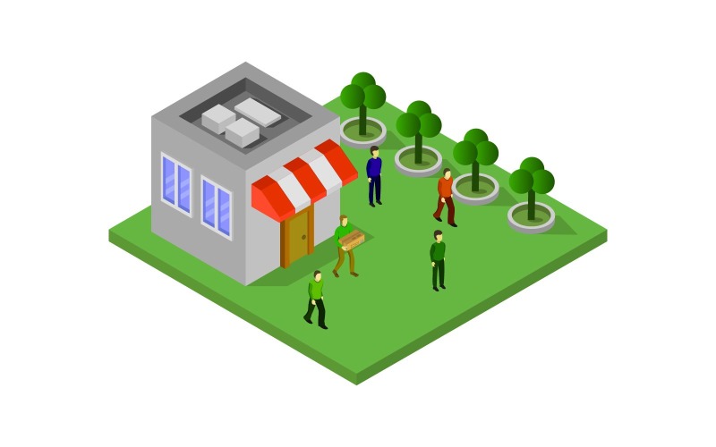 Download Vector "Isometric shop on a white background - Vector Image" / Isometric shop on a white background - Vector Image - Vector на тему графика isometric,3d,background,shop,style,illustration,market,store,business,set,vector,design,modern,isolated,concept,promotion,finance,strategy,online,service