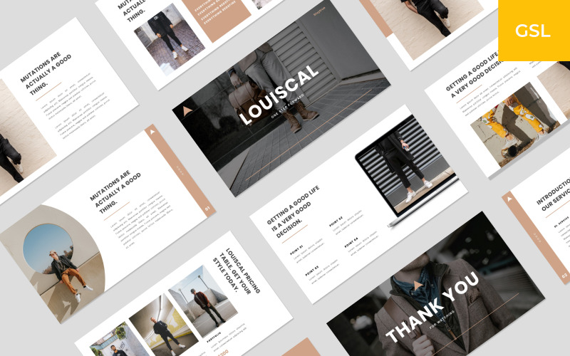 LOUISCAL - İşletme Reklam Şablonu Google Slides