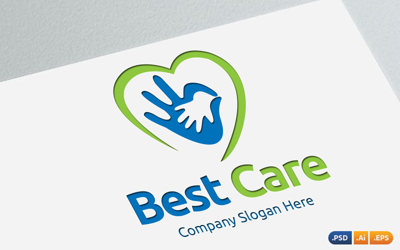 Modelo de logotipo da Best Care