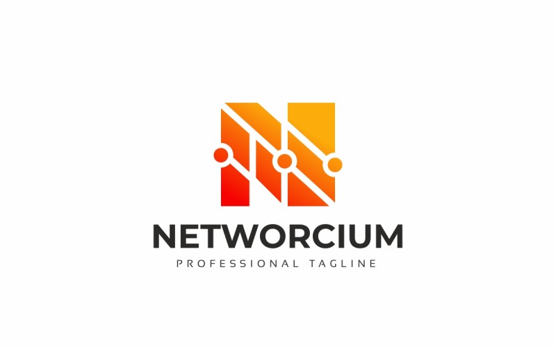 Download Шаблон логотипа "Networcium N Letter Logo Template" / Networcium N Letter Logo Template - Шаблон логотипа на тему графика app,blue,bold,brand,branding,business,clean,corporate,logo,creative,forum,game,letter,logotype,media,modern,n,n,professional,simple