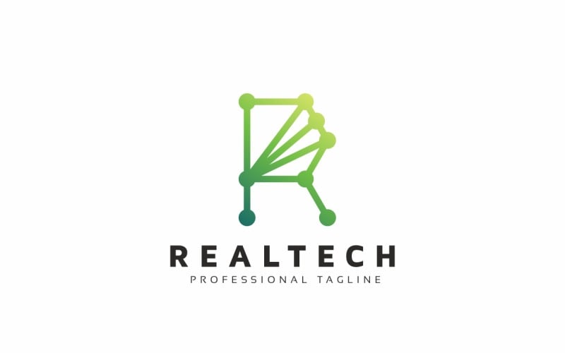 Szablon Logo Tech litera R firmy Realtech
