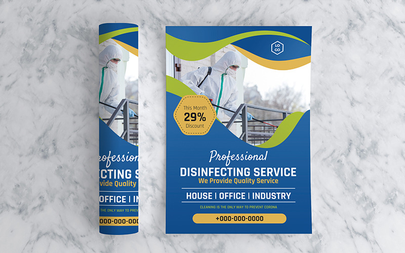 Download Фирменный стиль "Disinfecting Service Flyer - Corporate Identity Template" / Disinfecting Service Flyer - Corporate Identity Template - Фирменный стиль illustration,service,vector,background,flyer,print,banner,template,advertising,household,washing,layout,home,clean,design,house,concept,sponge,poster,chemical