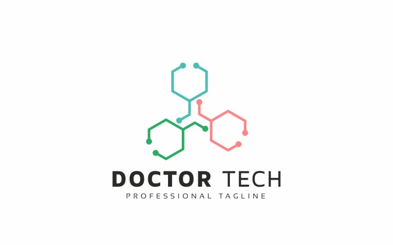 Dokter Tech Logo sjabloon