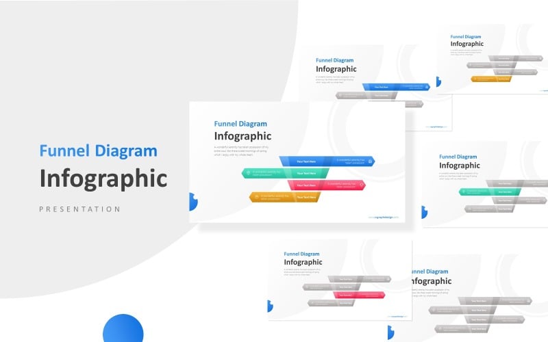 Imbuto a 4 livelli per il modello PowerPoint di presentazione infografica di vendita
