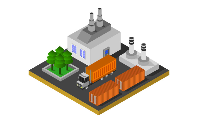 Download Vector "Isometric industry - Vector Image" / Isometric industry - Vector Image - Vector на тему графика illustration,plant,industrial,manufacture,warehouse,collection,isometric,business,set,factory,architecture,power,vector,construction,property,3d,building,storage,industry,isolated