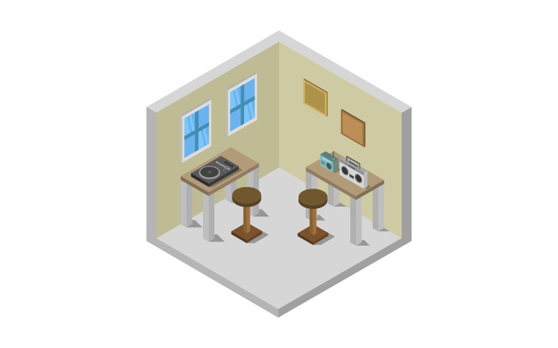 Download Vector "Isometric music room on white background - Vector Image" / Isometric music room on white background - Vector Image - Vector на тему графика illustration,guitar,audio,vector,design,interior,production,isometric,music,professional,sound,studio,machine,headphone,icons,abstract,monitor,display,set,art
