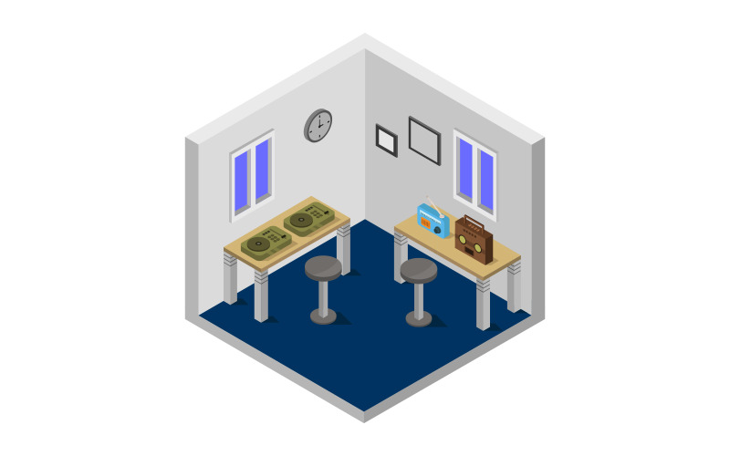 Download Vector "Isometric music room - Vector Image" / Isometric music room - Vector Image - Vector на тему графика illustration,guitar,audio,vector,design,interior,production,isometric,music,professional,sound,studio,machine,headphone,icons,abstract,monitor,display,set,art