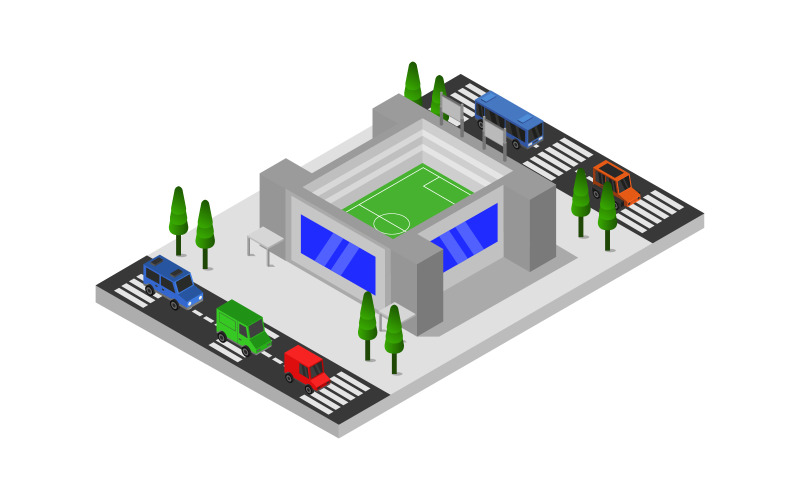 Download Vector "Isometric stadium on white background - Vector Image" / Isometric stadium on white background - Vector Image - Vector на тему графика illustration,field,football,isometric,soccer,event,vector,stadium,championship,arena,team,match,sports,set,tournament,venue,baseball,basketball,champion,sport