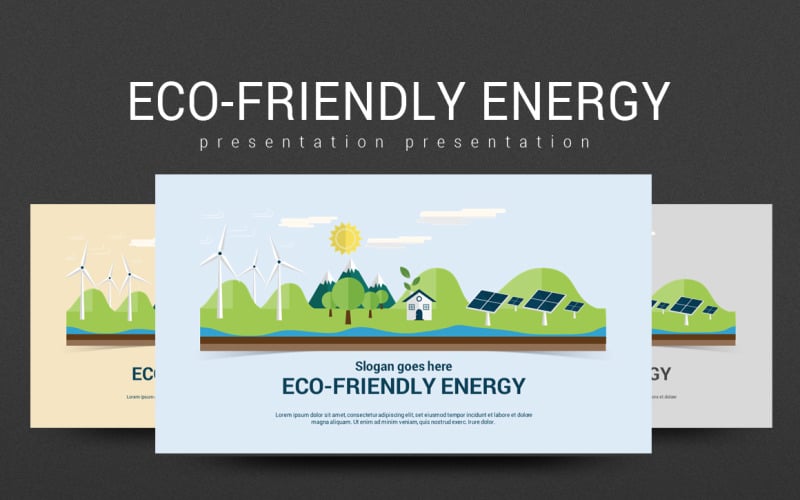 Milieuvriendelijke energie PowerPoint-sjabloon