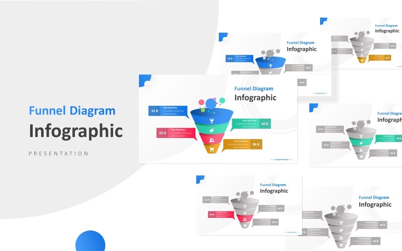 Modèle PowerPoint de présentation infographique de l'entonnoir de stratégie de premier plan