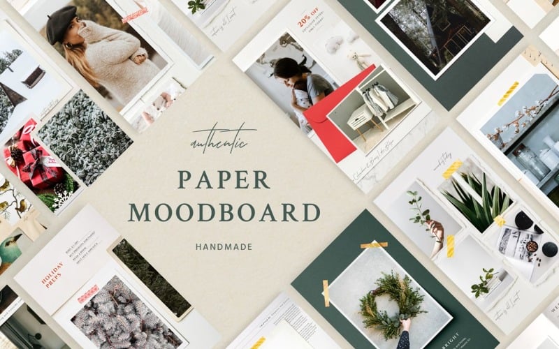 Download Шаблон для соцсетей "Paper Moodboard - Kit Social Media Template" / Paper Moodboard - Kit Social Media Template - Шаблон для соцсетей на тему графика paper,social,instagram,stories,ig,template,vintage,social_kit,instagram_stories,moodboard,discount,ripped,folder,holidays,handmade,cotton,recycled,christmas,tape