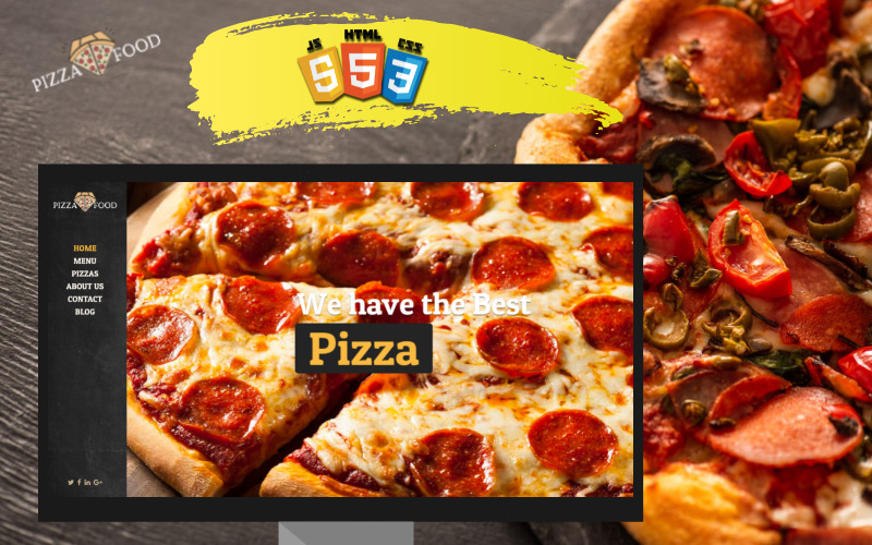 Pizza Food - HTML pour restaurant, café ou pizzeria Modèle de page de destination multi-pages v2.0