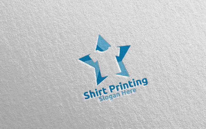 Download Шаблон логотипа "Star T shirt Printing Company Vector Design Logo Template" / Star T shirt Printing Company Vector Design Logo Template - Шаблон логотипа на тему графика star,printing,shirt,logo,canvas,clothes,clothing,t,ink,studio,watercolor,artistic,creativity,community,border,laundry,illustrator,inkjet,textile,texture