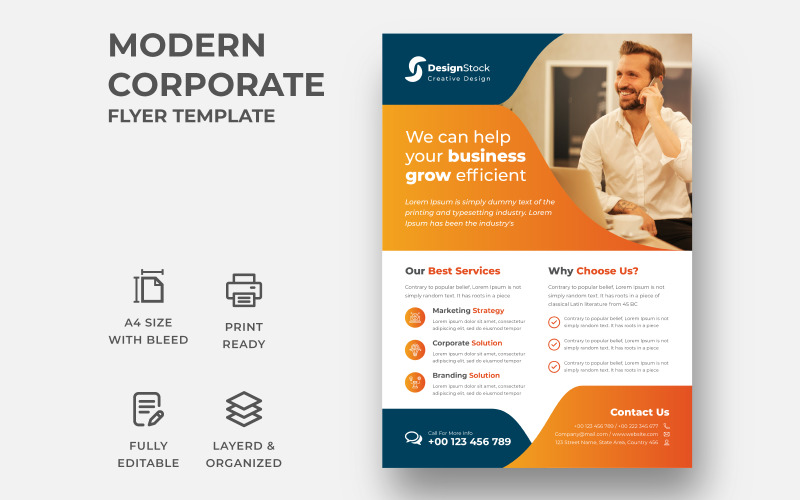 Download Фирменный стиль "Business Flyer - Corporate Identity Template" / Business Flyer - Corporate Identity Template - Фирменный стиль на тему графика a4,advertisement,advertising,agency,business,flyer,clean,company,consultant,corporate,creative,design,handout,leaflet,magazine,marketing,modernundefined,template