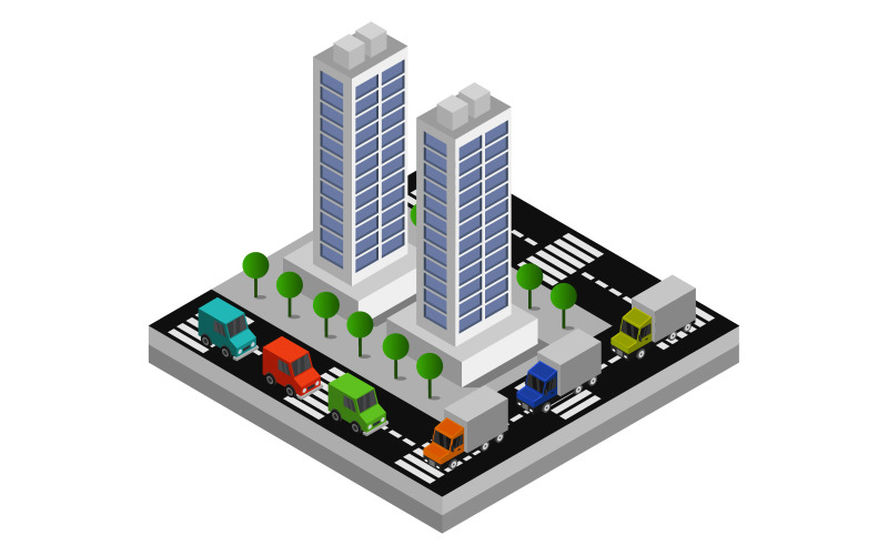 Download Vector "Colorful and geometric isometric city - Vector Image" / Colorful and geometric isometric city - Vector Image - Vector на тему графика illustration,urban,skyscraper,isometric,town,vector,design,3d,city,colorful,landmark,place,cityscape,street,building,house,concept,template,layout,architecture