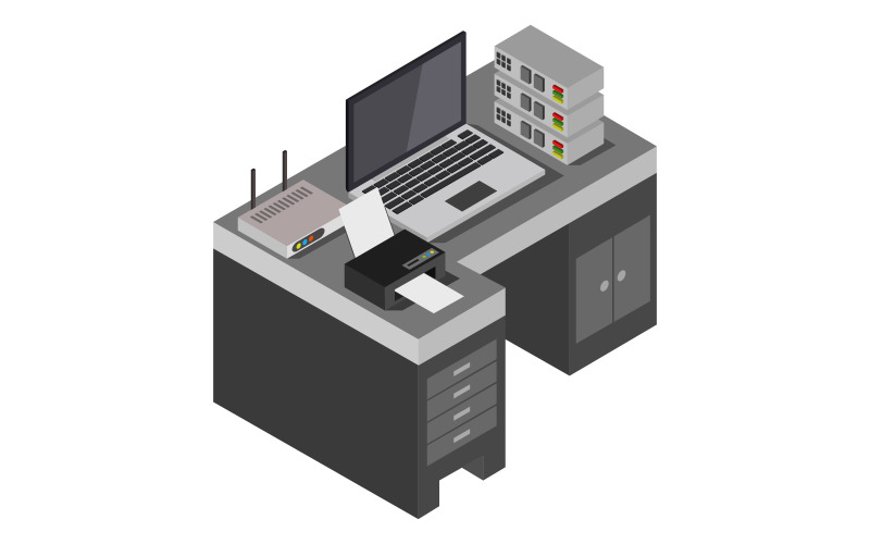 Download Vector "Isometric desk on background - Vector Image" / Isometric desk on background - Vector Image - Vector на тему графика workplace,illustration,coffee,business,table,graphic,place,vector,design,flat,computer,interior,cup,desk,isometric,work,laptop,office,workspace,job