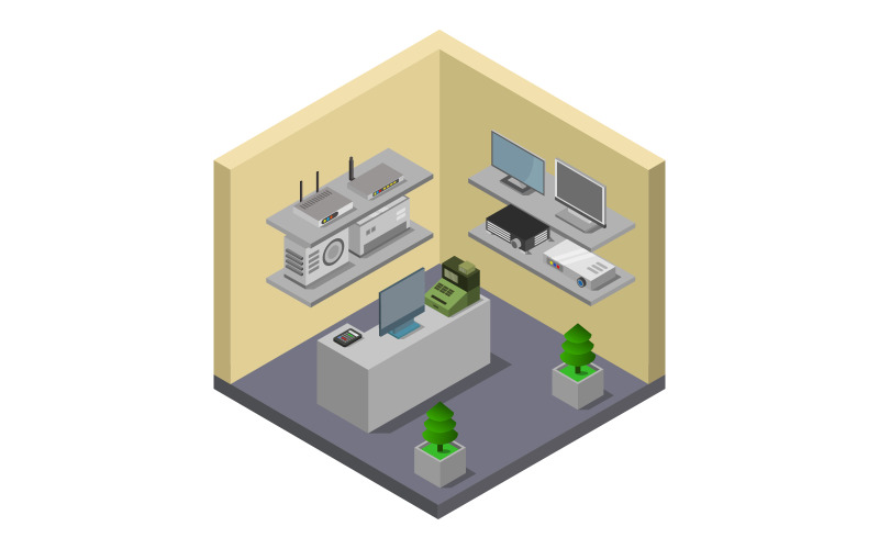 Download Vector "Isometric electronics store - Vector Image" / Isometric electronics store - Vector Image - Vector на тему графика buying,room,people,technology,store,techno,business,isometry,laptops,customers,vector,design,computer,products,isolated,concept,shop,male,real,mall