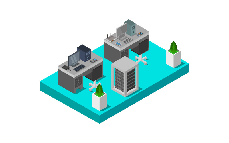 Download Vector "Isometric office room on background - Vector Image" / Isometric office room on background - Vector Image - Vector на тему графика workplace,room,business,table,interior,indoor,isometric,3d,office,infographic,people,isometry,reception,design,flat,meeting,worker,illustration,corporate,team