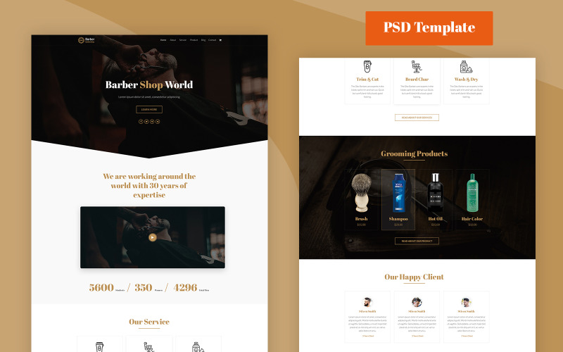 Barber - Barber PSD-Vorlage