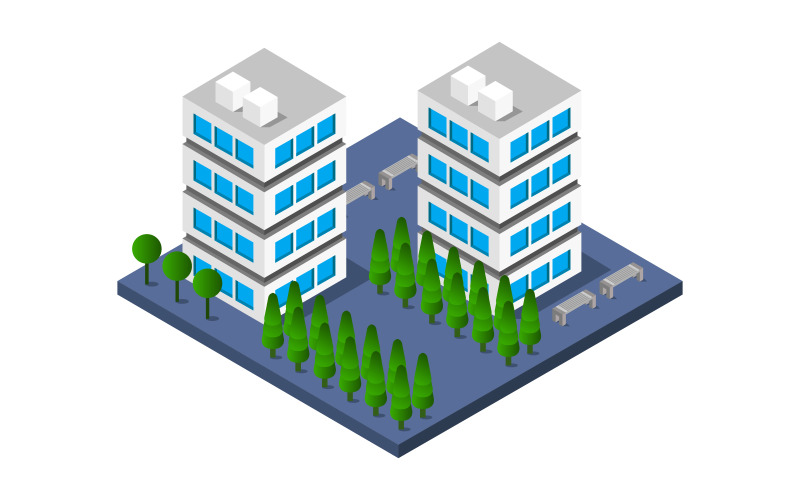 Download Vector "Isometric city on background - Vector Image" / Isometric city on background - Vector Image - Vector на тему графика illustration,urban,environment,nature,set,architecture,vector,perspective,street,house,concept,city,skyscraper,downtown,estate,isometric,town,3d,megalopolis,fence