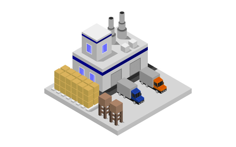 Download Vector "Isometric industry - Vector Image" / Isometric industry - Vector Image - Vector на тему графика industrial,factory,design,industry,production,isometric,products,distribution,illustration,elements,set,vector,truck,plant,manufacture,3d,infographic,internet,assembly,line