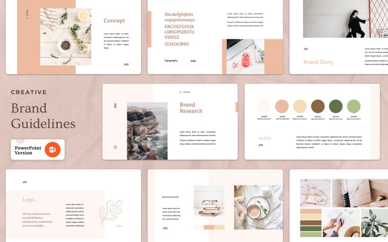 Creative – Modèle PowerPoint de directive de marque
