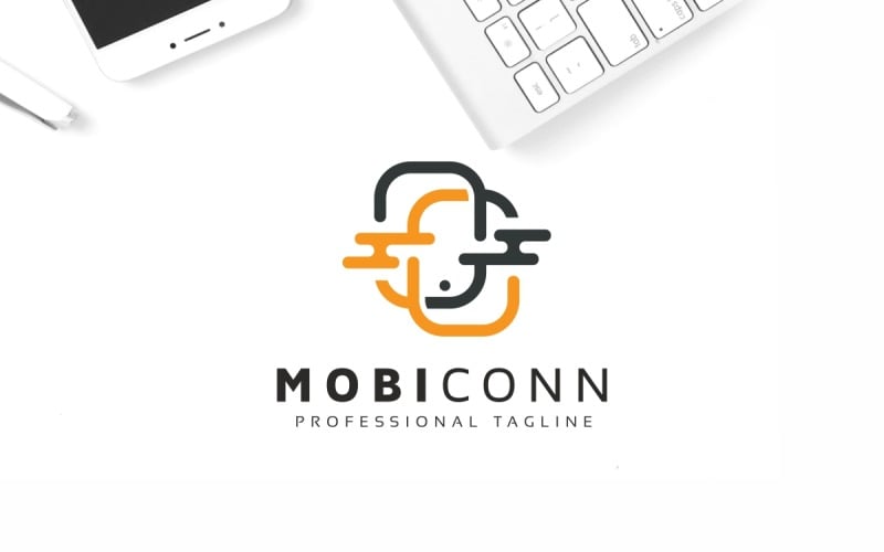 Mobile Connection Apps Logo Template
