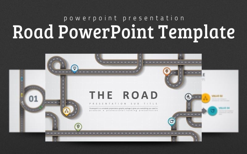 Modello PowerPoint stradale