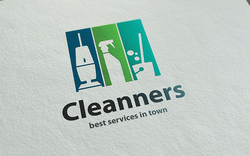Modelo de logotipo de limpeza