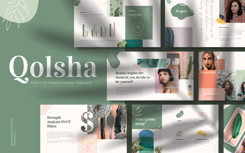 Qolsha - Креативный шаблон PowerPoint
