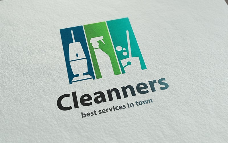 Шаблон логотипа очистки