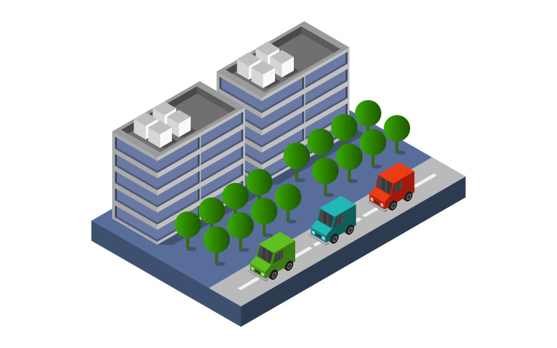 Download Vector "isometric City - Vector Image" / isometric City - Vector Image - Vector на тему графика illustration,urban,environment,nature,set,architecture,vector,perspective,street,house,concept,city,skyscraper,downtown,estate,isometric,town,3d,megalopolis,fence