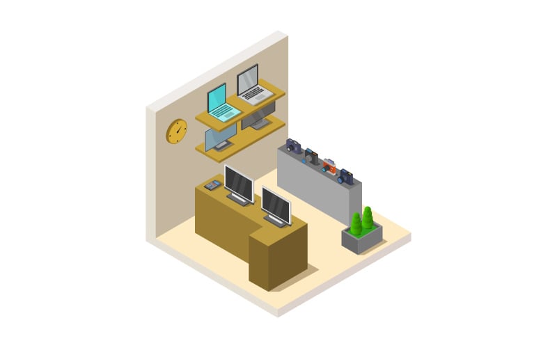 Isometric Electronics Store - Vector Image