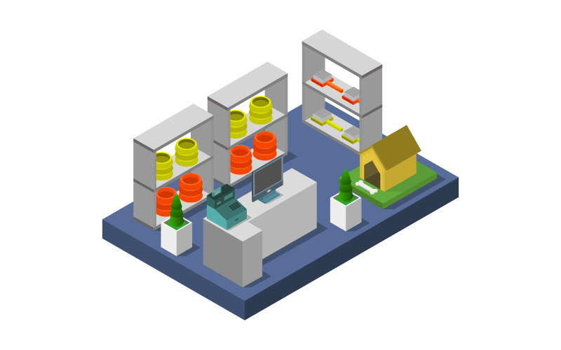 Download Vector "Isometric Pet Shop on Background - Vector Image" / Isometric Pet Shop on Background - Vector Image - Vector на тему графика illustration,business,vector,design,cat,icon,dog,isometric,store,grooming,3d,food,aquarium,architecture,concept,shop,animal,equipment,pet,building
