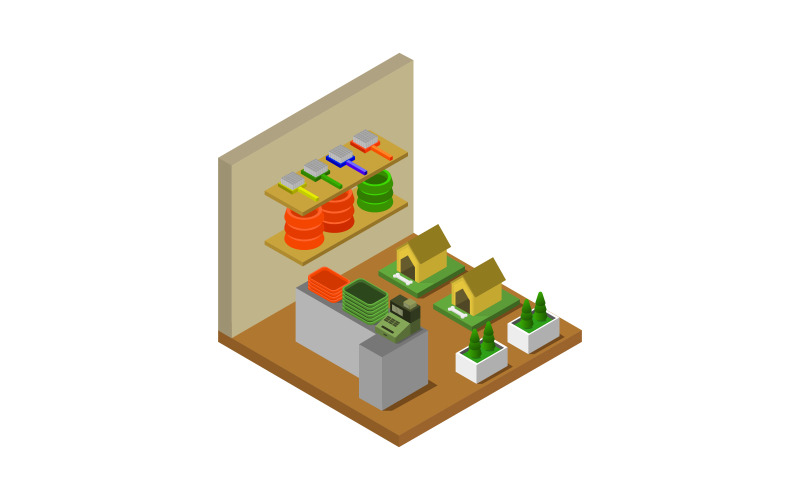 Download Vector "Isometric Pet Shop on Background - Vector Image" / Isometric Pet Shop on Background - Vector Image - Vector на тему графика illustration,vector,design,cat,shop,dog,store,house,food,veterinary,business,art,architecture,icon,concept,care,animal,equipment,isometric,pet