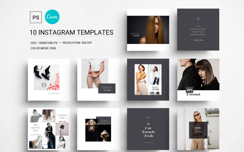Mode Instagram Banner Social Media Vorlage