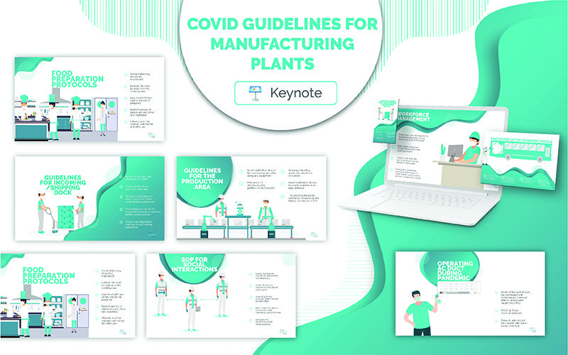 Diretrizes COVID para plantas de manufatura - modelo de apresentação
