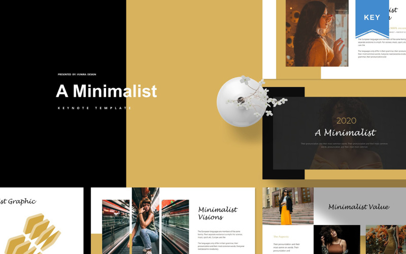 Eine Minimalis - Keynote-Vorlage