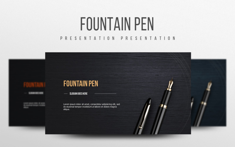 Fountain Pen PowerPoint template
