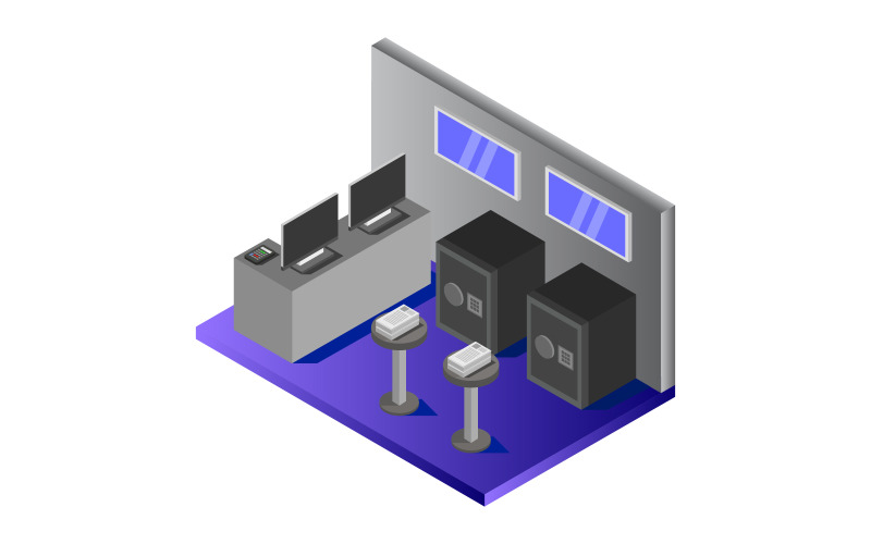 Download Vector "Isometric bank room on background - Vector Image" / Isometric bank room on background - Vector Image - Vector на тему графика finance,illustration,exchange,desk,service,room,isometric,chair,business,atm,vector,client,bank,3d,interior,office,staff,manager,design,isolated