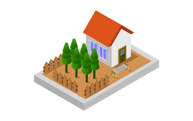 Download Vector "Isometric house on background - Vector Image" / Isometric house on background - Vector Image - Vector на тему графика illustration,home,real,estate,isometric,architecture,vector,property,design,modern,3d,building,house,facade,icon,exterior,window,residence,entrance,white