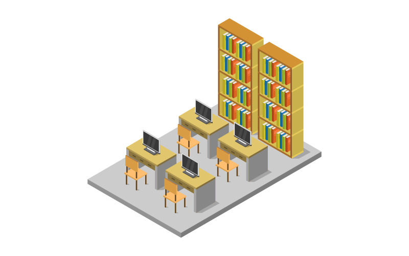 Download Vector "Isometric library on background - Vector Image" / Isometric library on background - Vector Image - Vector на тему графика illustration,isometric,vector,design,library,education,public,3d,choice,books,decorative,lamp,reading,bookshelf,business,knowledge,table,school,building,learning