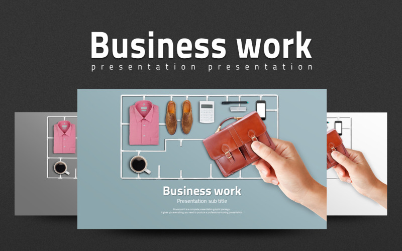 Modelo de PowerPoint de trabalho empresarial