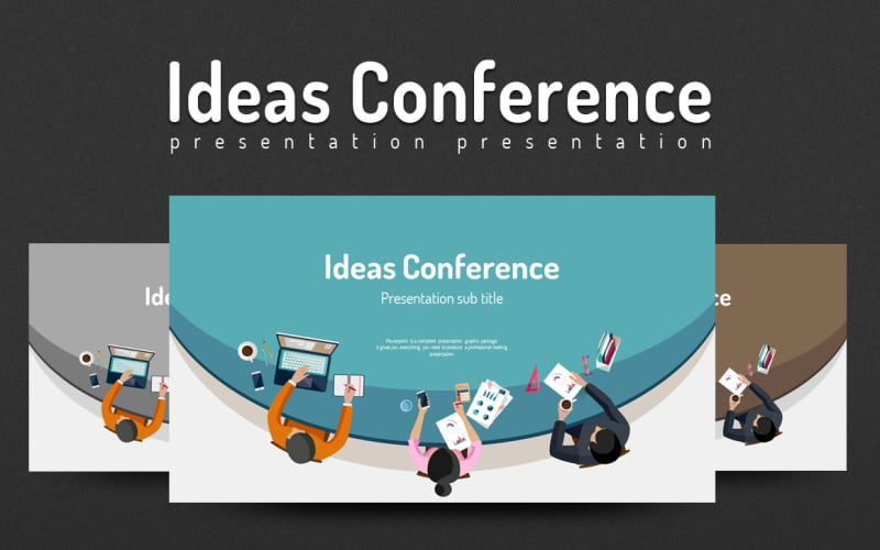 Modelo de PowerPoint para conferência de ideias