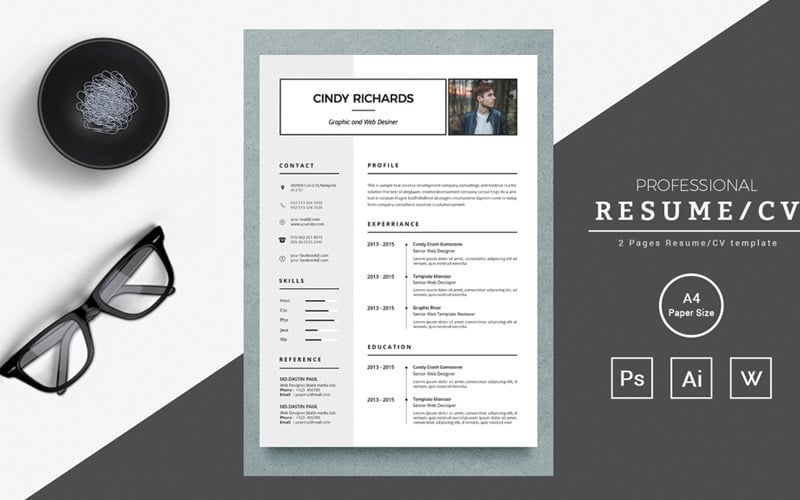 Candy Word Resume Template