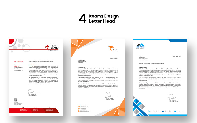 Letter Head Bundle Design - Vállalati-azonosság sablon